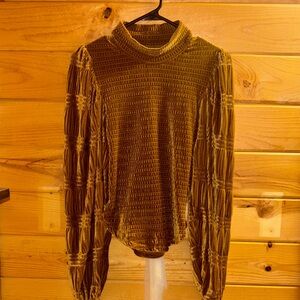Beautiful gold Free People shirt size xs
